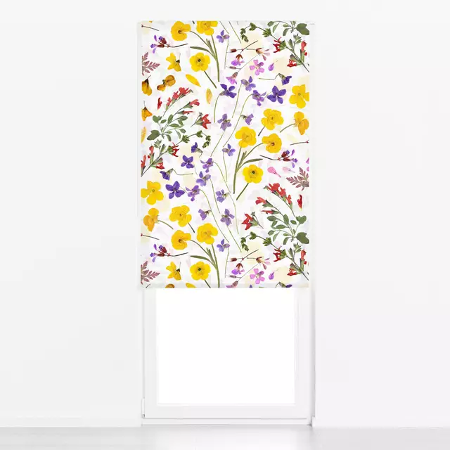 Raffrollo Mittsommer Blumen Wiese