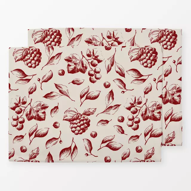 Tischset Weihnachts Zweige beige- rot