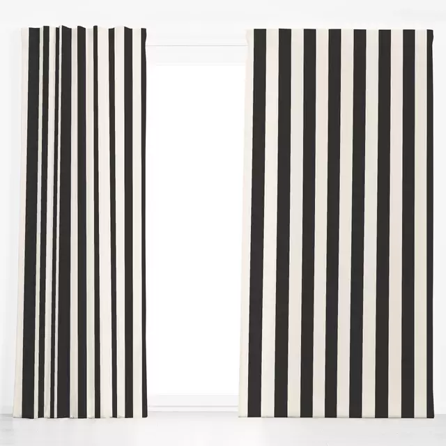 Dekovorhang Classic Black&White Stripes