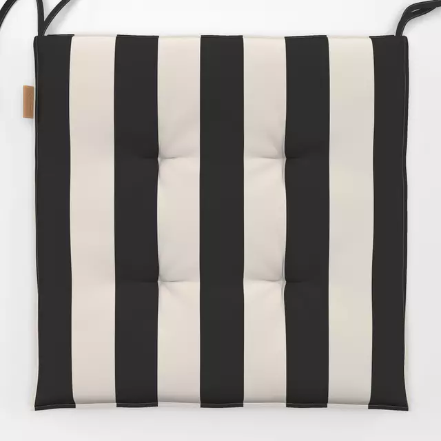 Sitzkissen Classic Black&White Stripes