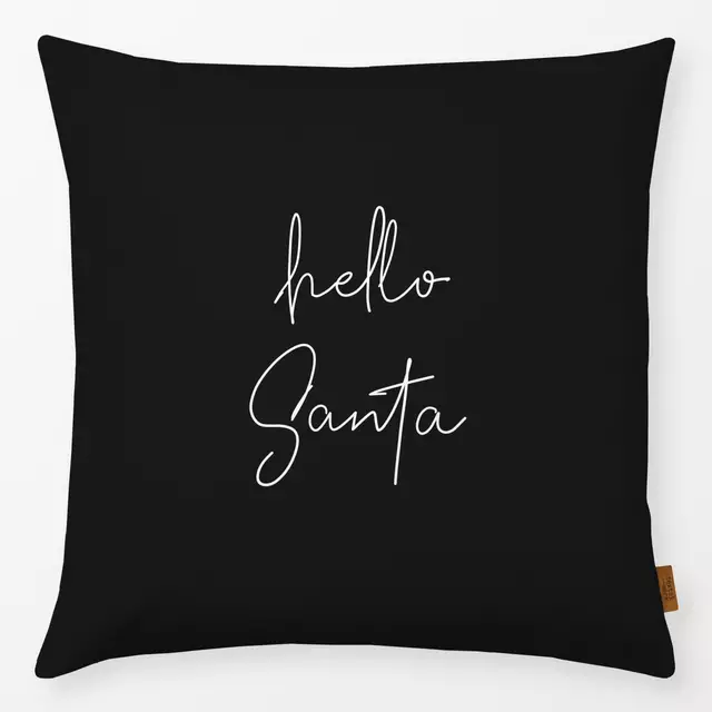 Kissen hello-santa-black