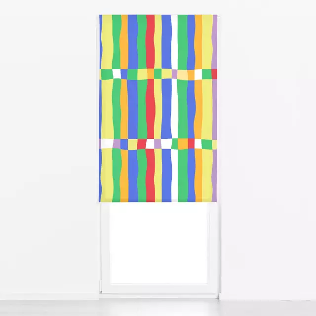 Raffrollo Bold Stripes Graphic Colorful