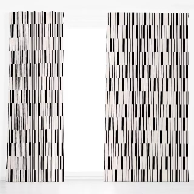 Dekovorhang Lines & Stripes | schwarz