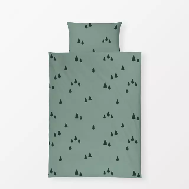 Bettwäsche Wintertrees granite green