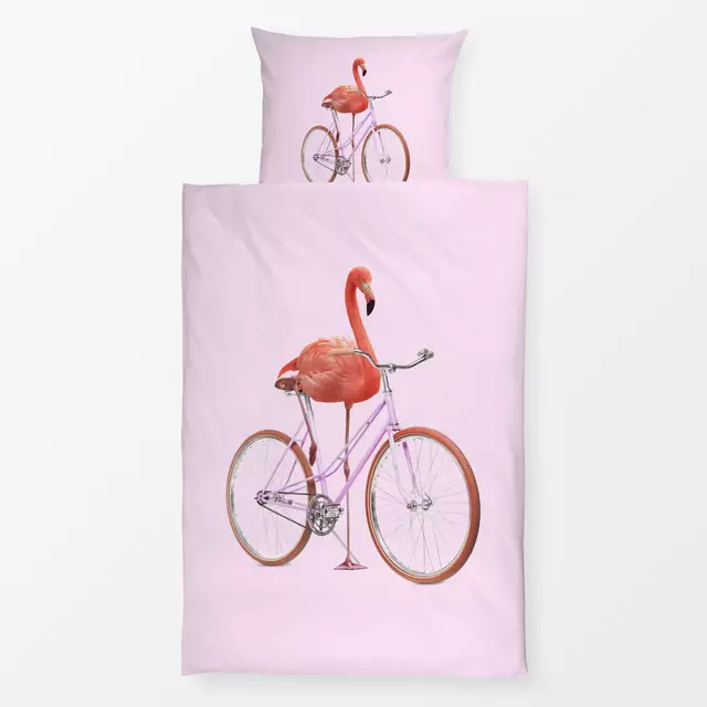 Bettwäsche Flamingo Bike