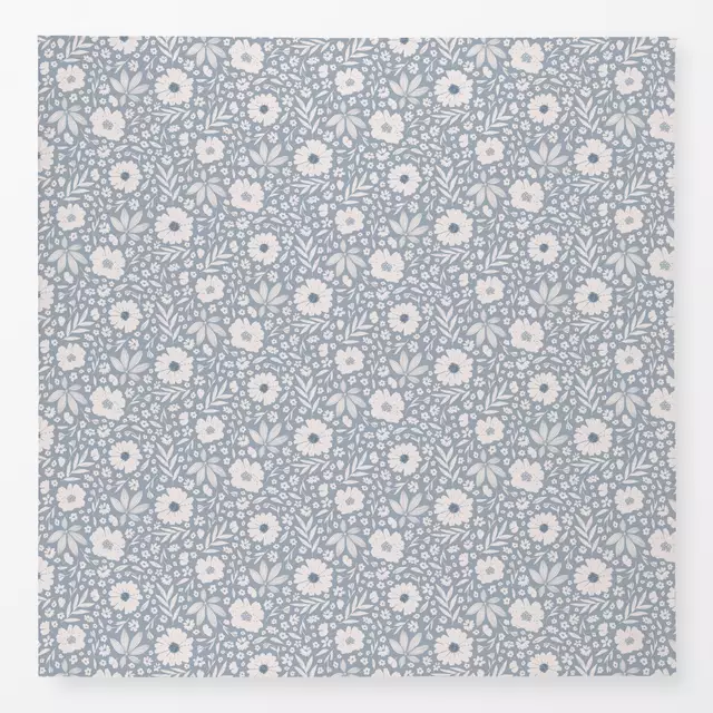 Tischdecke Olivia Blumen naturals blau