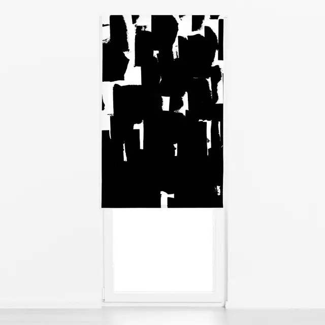Raffrollo Abstract Black & White
