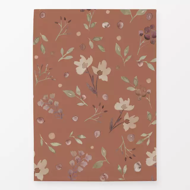 Geschirrtuch Herbst Aquarell Blätter Blumen