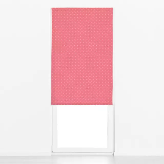 Raffrollo Flower Geo pink rosa