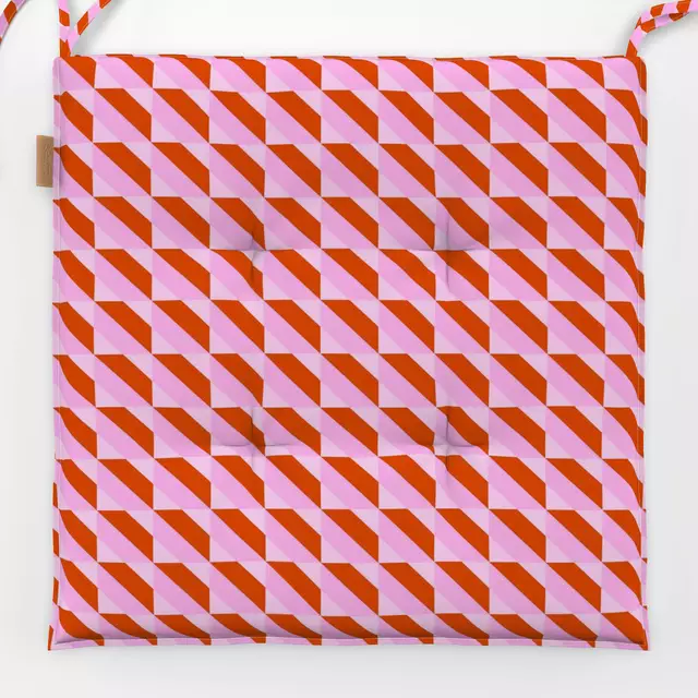 Sitzkissen Blush Tangerine Geometric