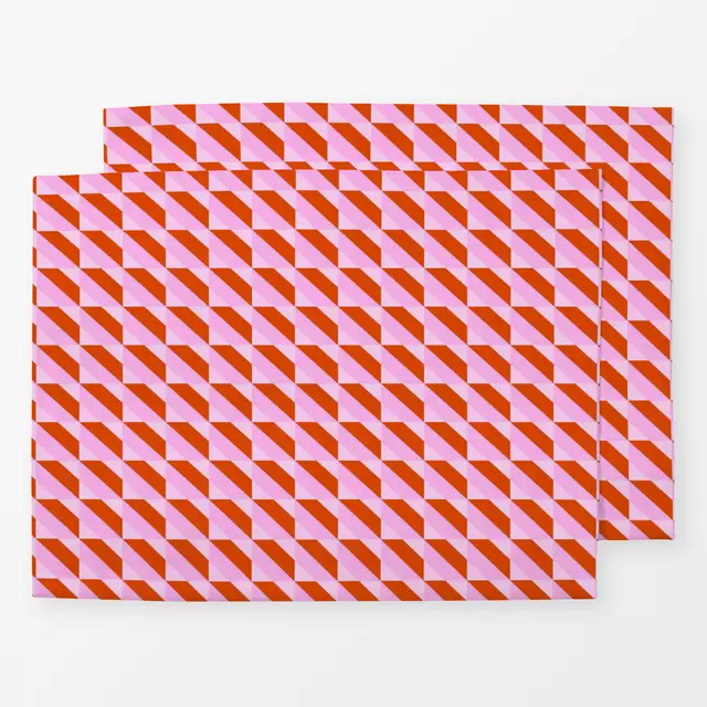 Tischset Blush Tangerine Geometric