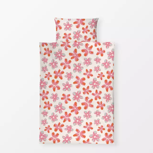 Bettwäsche Blumen Flowers offwhite & pink