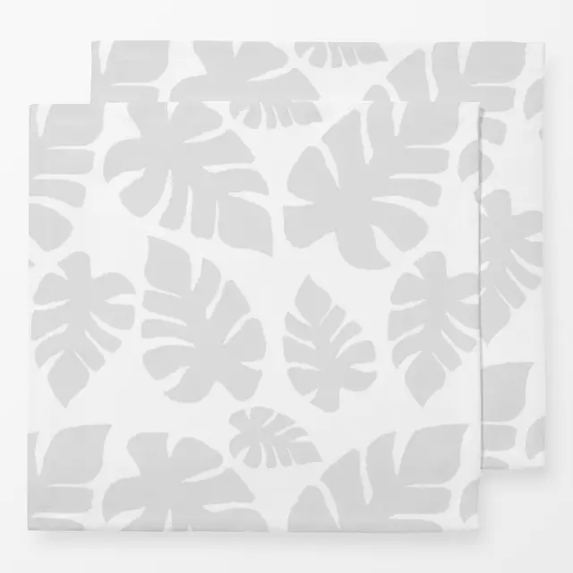 Servietten Grey Leaves