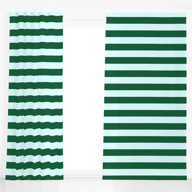 Dekovorhang Stripes green bold