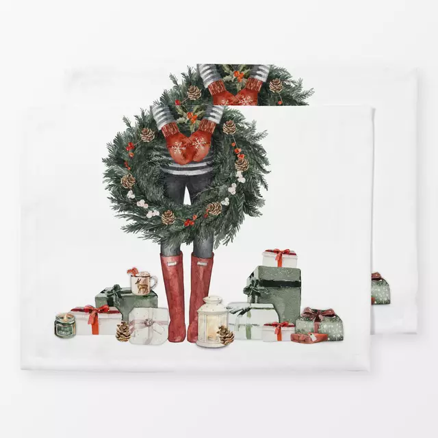 Tischset Cottage Christmas Girl