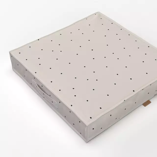 Bodenkissen Pfeffer Punkte Beige-Schwarz