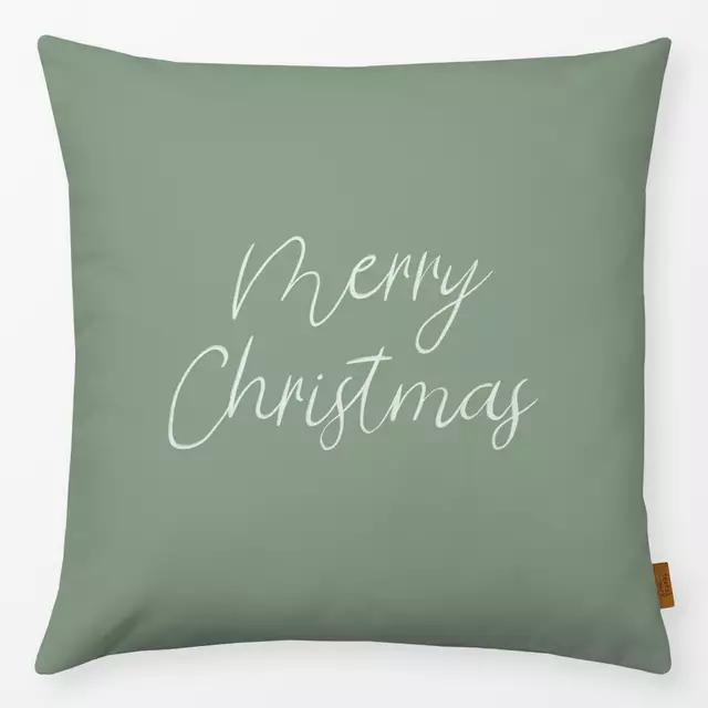 Kissen Merry Christmas grün