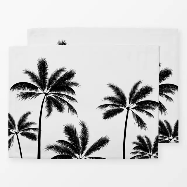 Tischset Summer Palmtrees black