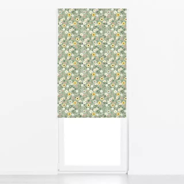 Raffrollo Wild Flowers Blossoms Green