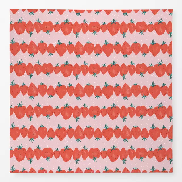 Tischdecke Erdbeeren Streifen 1