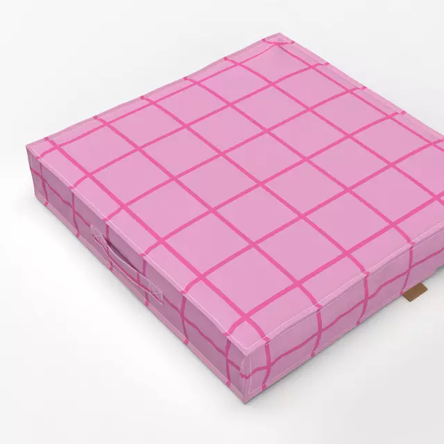 Bodenkissen Pink & Rosa Grid