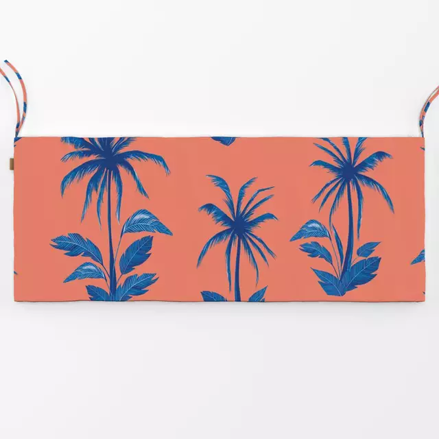 Bankauflage Palmen blau orange