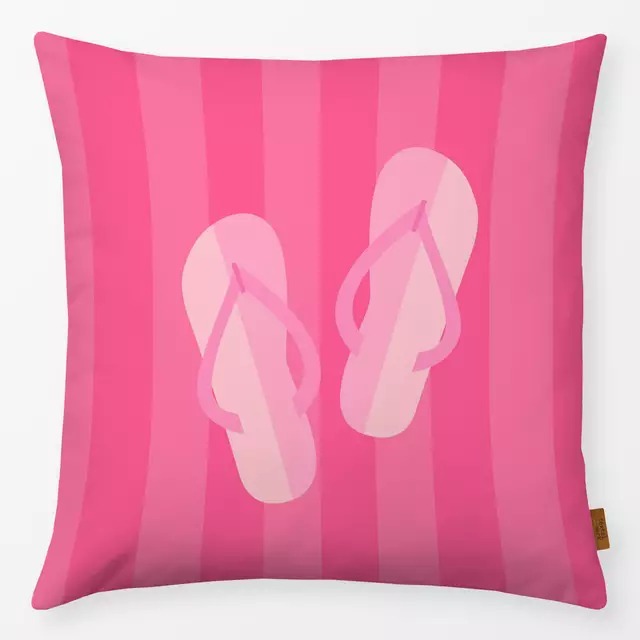 Kissen Pink Summer Flip Flops II