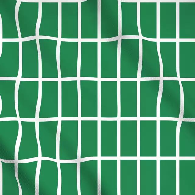 Meterware Grün & weiß Grid