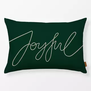 Kissen Joyful Lettering pine green