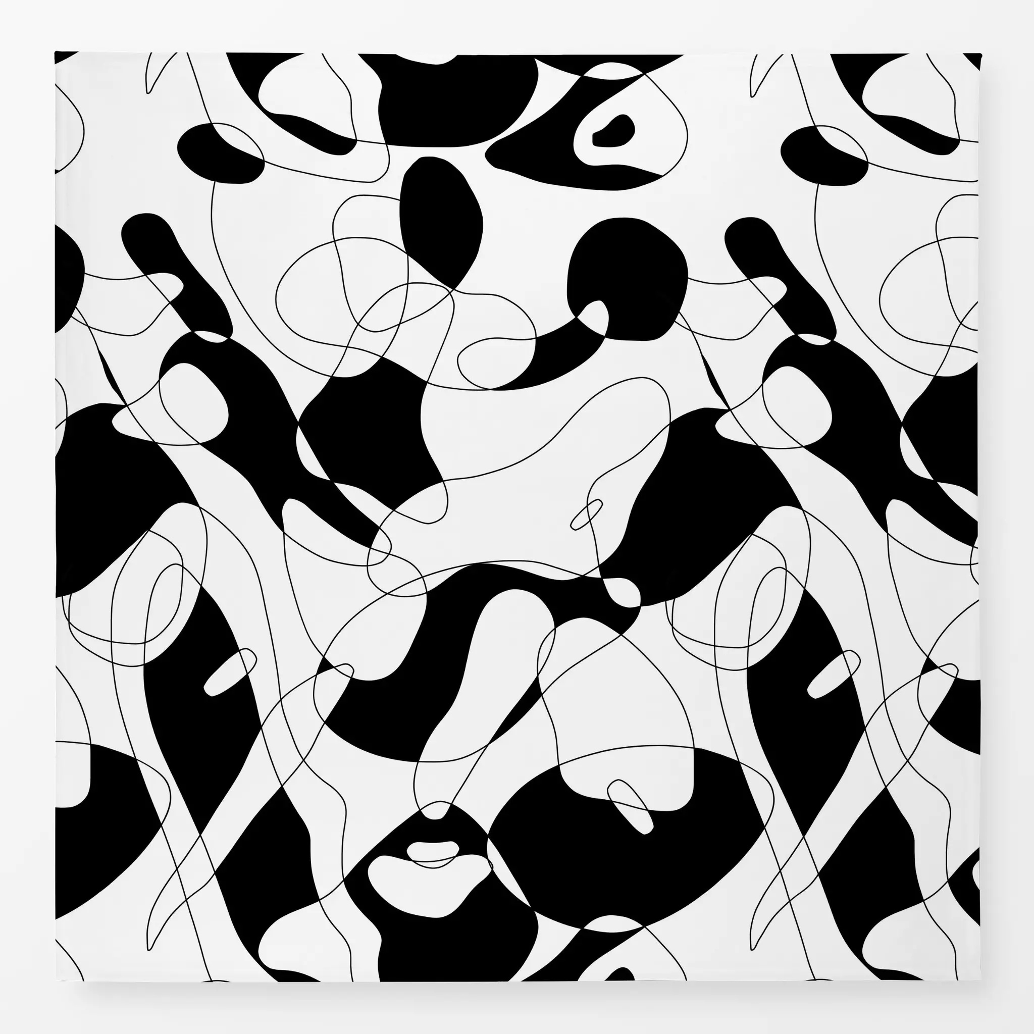 Tischdecke Black White Scandi Shapes Black White Scandi Shapes