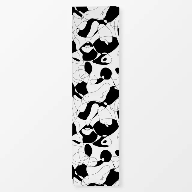 Tischläufer Black White Scandi Shapes