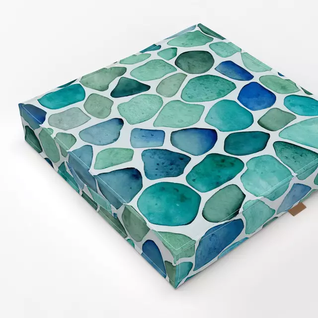 Bodenkissen Sea Glass green blue