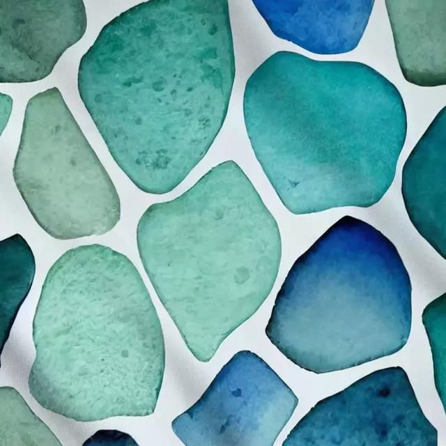 Meterware Sea Glass green blue