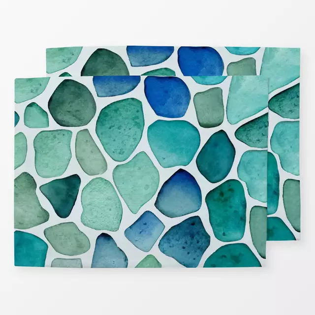 Tischset Sea Glass green blue
