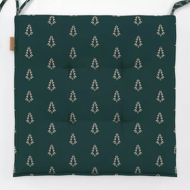 Sitzkissen Winter Trees fir green