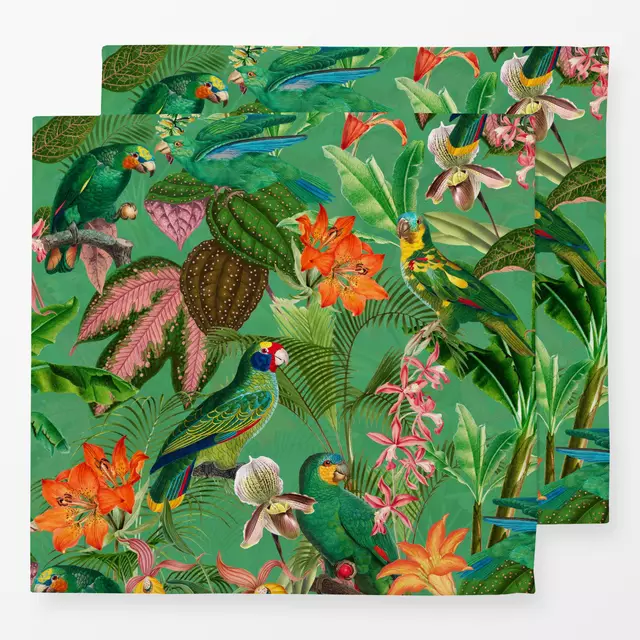 Servietten Tropischer Papagein Garten