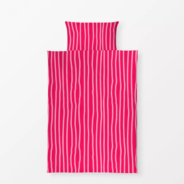 Bettwäsche Pink Stripes Vertical
