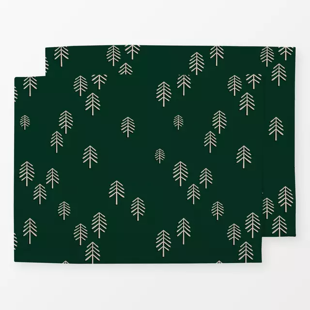 Tischset Fir Trees pine green