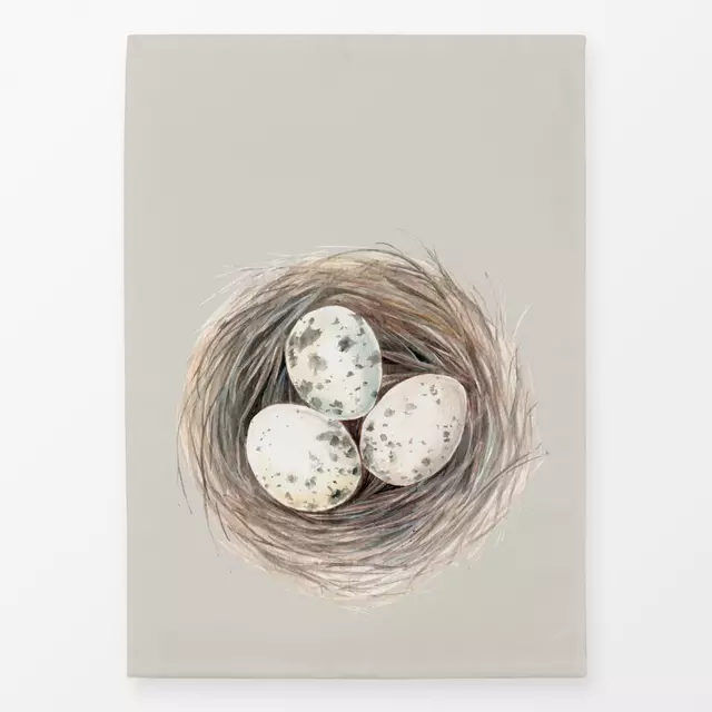Geschirrtuch Nest mit 3 Eiern