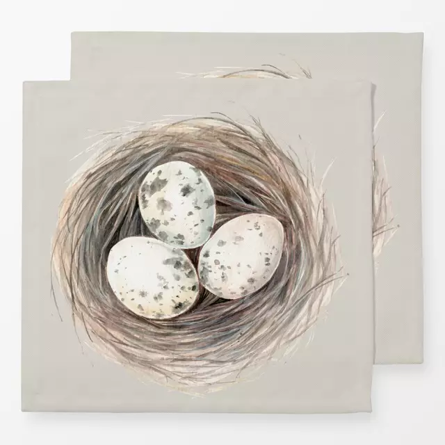 Servietten Nest mit 3 Eiern