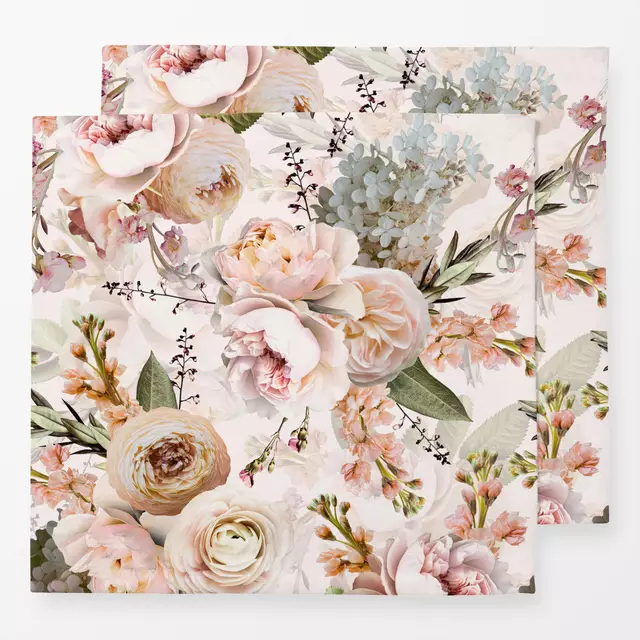 Servietten Pastel Rosen Strauß