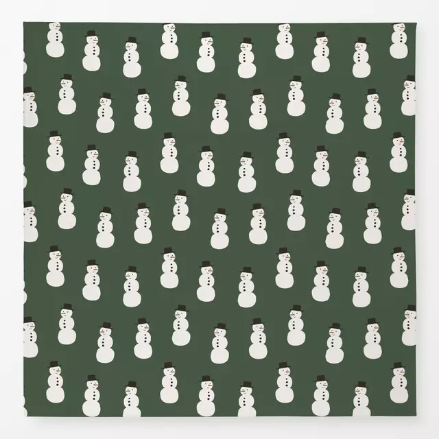 Tischdecke Snowman dark green