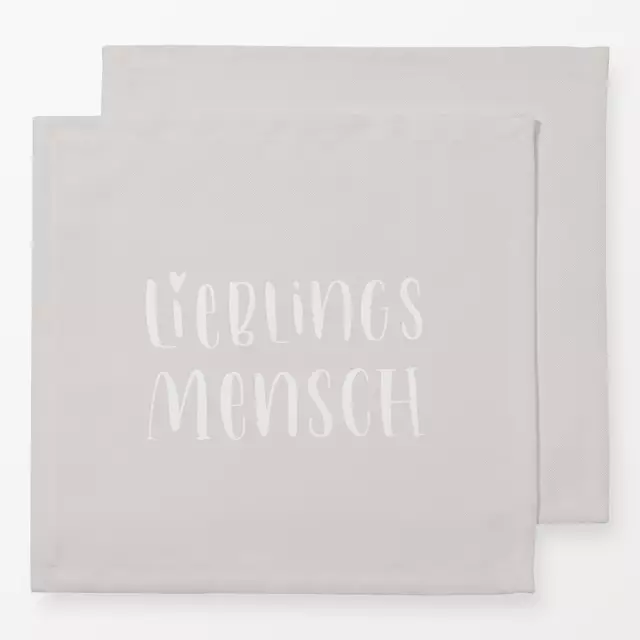 Servietten Lieblingsmensch hellbeige