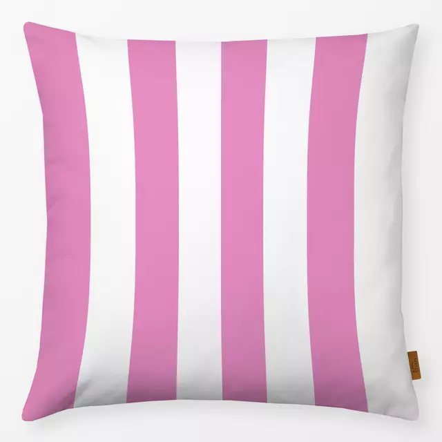 Kissen Stripes Pink White