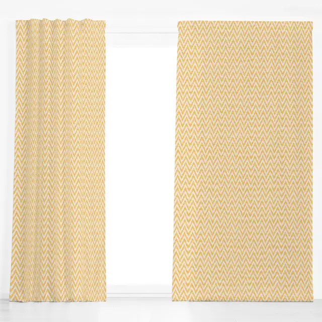 Dekovorhang Zigzag Ikat Yellow