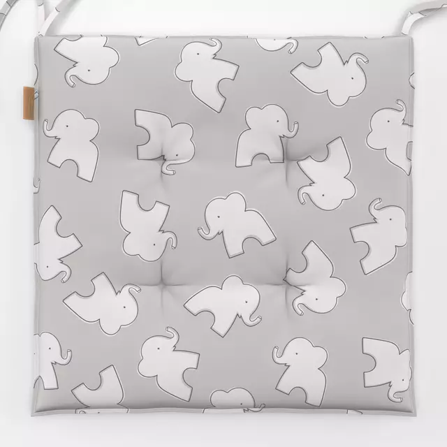 Sitzkissen Funky Elephants grau