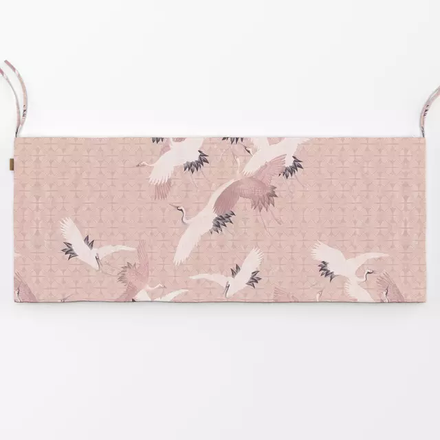 Bankauflage Japanese Birds Blush Pink
