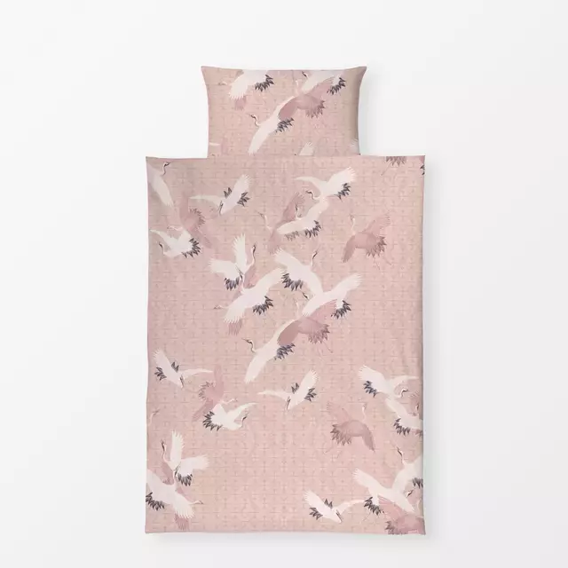 Bettwäsche Japanese Birds Blush Pink