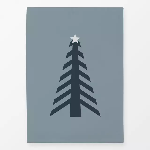 Geschirrtuch Weihnachtsbaum blau