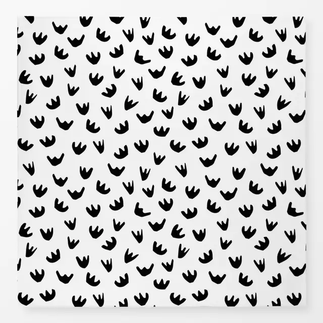 Tischdecke Black And White Papercut Flowers
